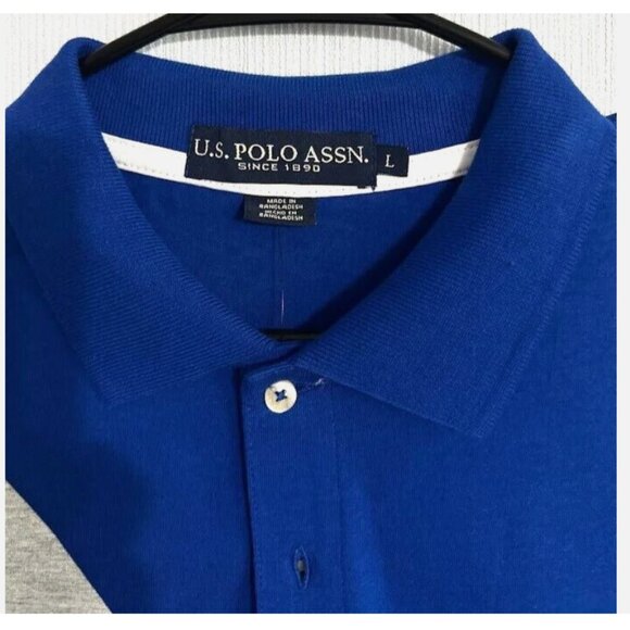 Polo Shirt with Diagonal Stripe on the Front Size: L - Picture 4 of 5